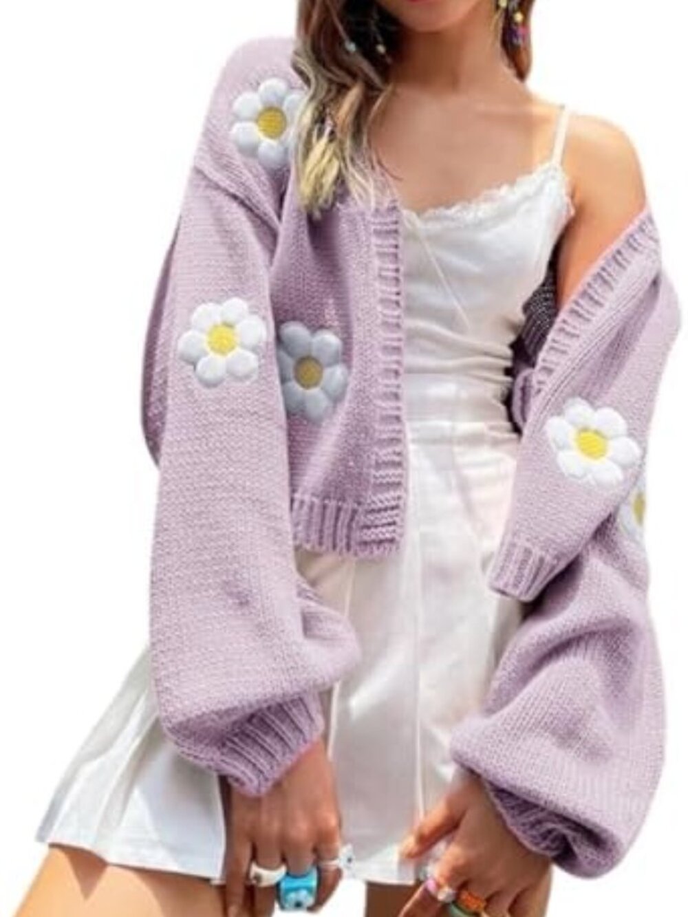 Floral Crochet Cardigan